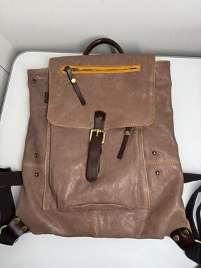 Made in Italy 100% Genuine Leather Backpack Rucksack